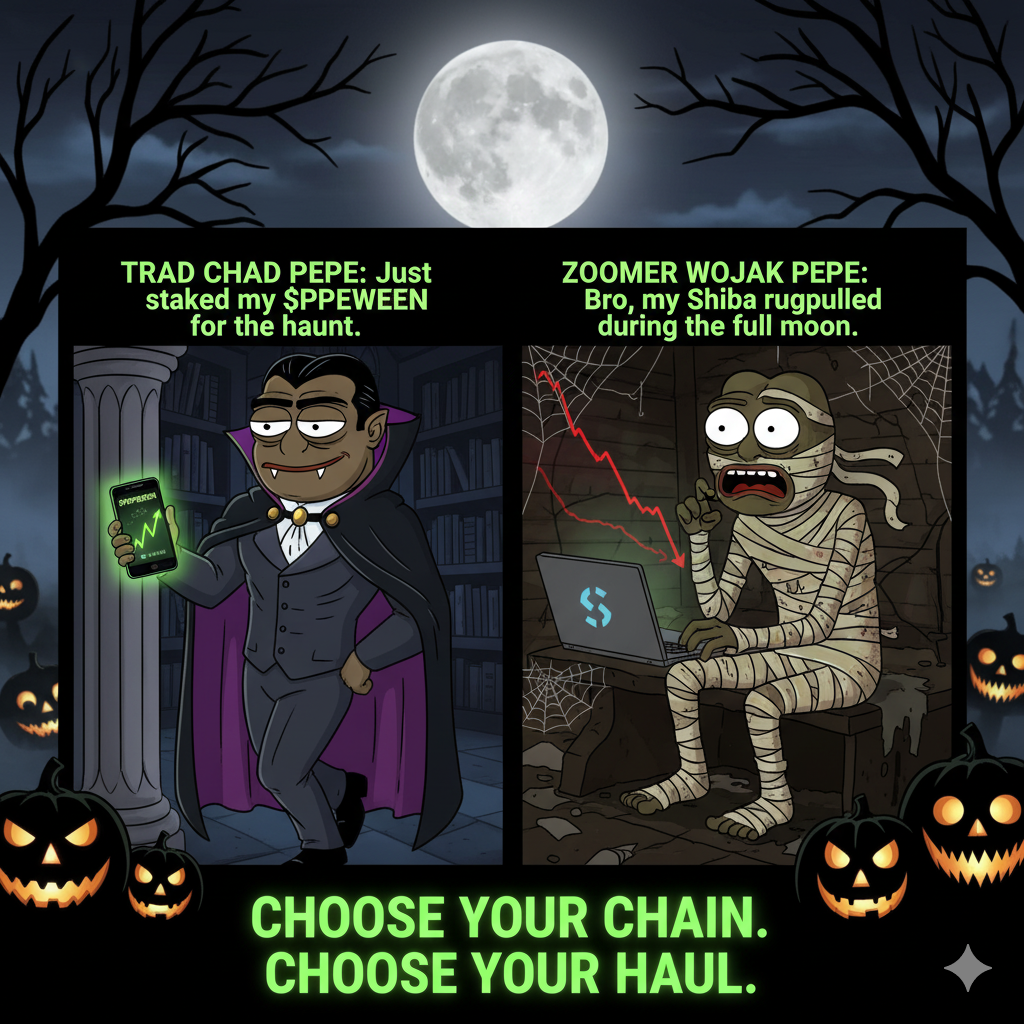 A Distracted Boyfriend meme featuring Pepeween gains.